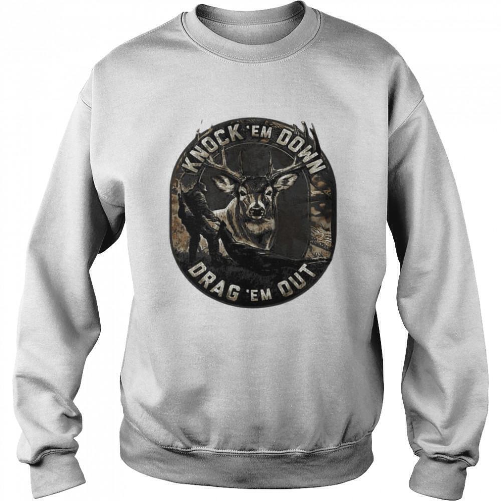 Knock Em Down Drag Em Out Bold Statement Graphic Sweatshirt